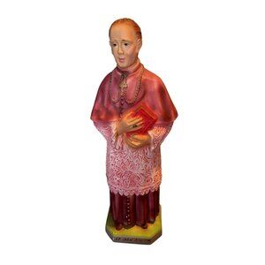 Vintage 1963 St. John Neumann Figurine Hand-Painted Religious Statue